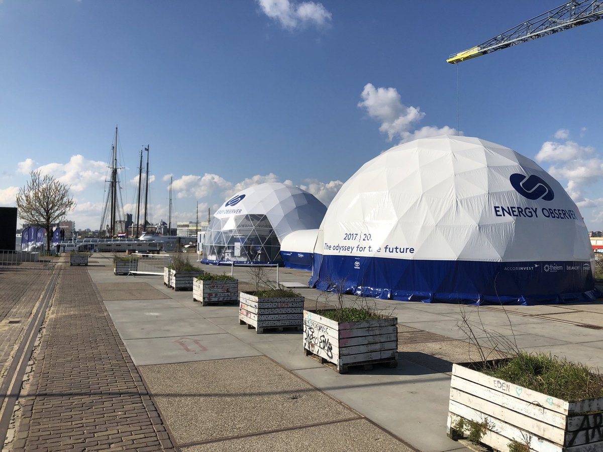 neutrino_energy's tweet photo. As a participant in the group of the @HansaGreenTour our Benelux representative visited the @energy_observer today. A great initiative with hopefully a lot of future follow ups! #hydrogen #photovoltaic (?/7)(vs #Neutrinovoltaic 24/7 ?) #wind #energy https://t.co/YWIRONt4rC https://t.co/ZRo9ucA2V1