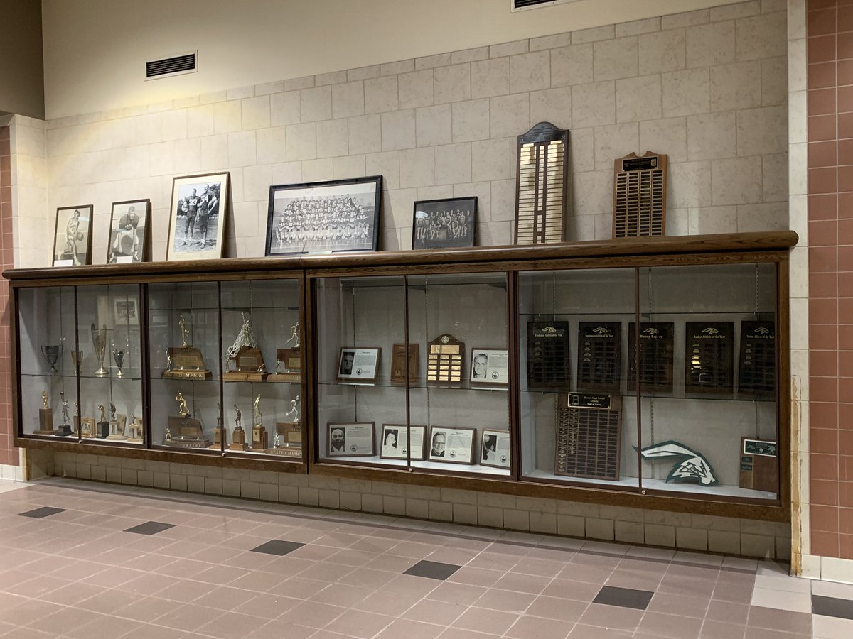 BensonLegacy's tweet photo. Our Legacy Foundation trophy case is ever evolving, but we want to show the progress that we’ve made so far. @OPS_BensonHigh ‘s Athletic History is preserved in our trophy cases. We are celebrating the success of past, present, and future Benson Bunnies! #WeAreBenson https://t.co/n01UfKq8dD