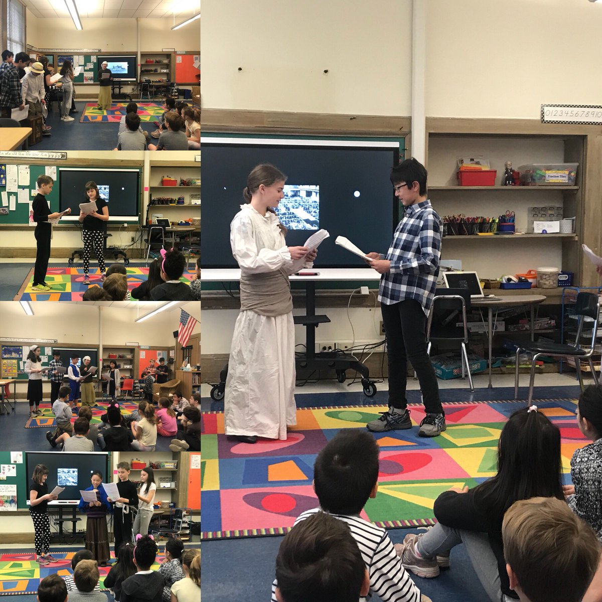 KJMagnani's tweet photo. Fun morning learning and watching our fifth grade buddies perform their immigration plays! @mrsblackley https://t.co/AcLWeGLH8r