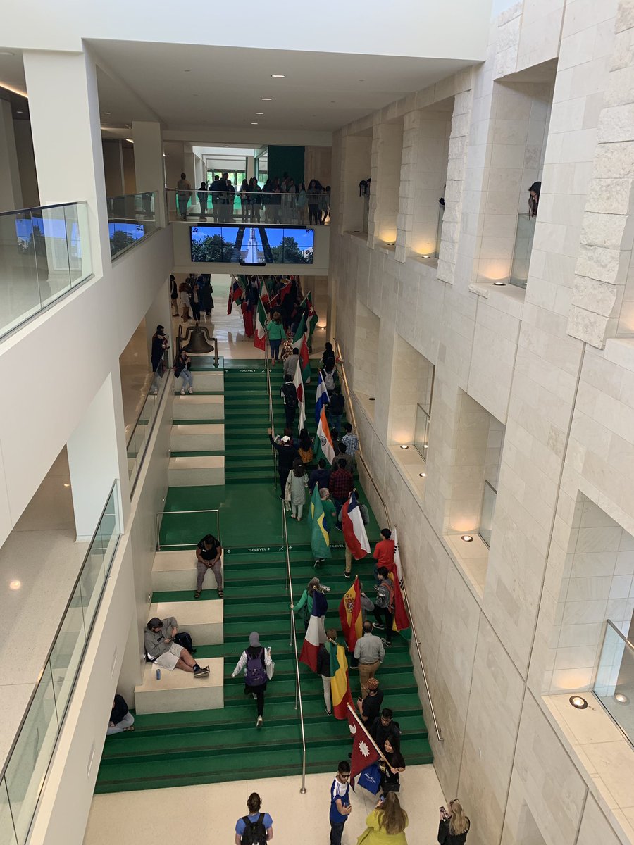 kdower's tweet photo. International parade at UNT for Leader in Me!#LDISD https://t.co/djq4okLtIP