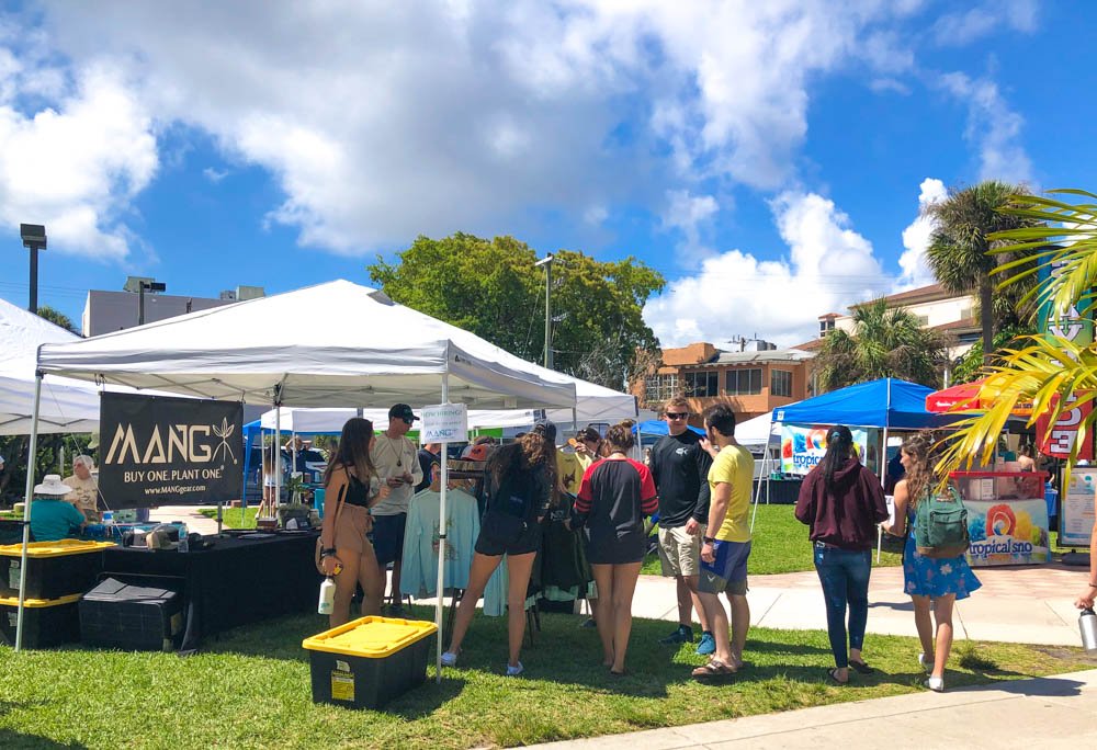 PBAUniversity's tweet photo. It’s a #NewDayPBA and what a bright and beautiful Friday on campus to have our annual PBA Earth Day Fair! Exhibitors are set up on the Rinker Green educating students about how to care for our environment and how to help make a difference in the world around us. https://t.co/LpY68rAr0V
