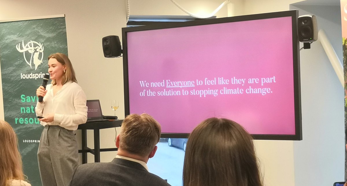 FannyBancourt's tweet photo. "We need EVERYONE to feel like they are part of the solution to stopping climate change" @SparkClimateAct #heardat #impactevening https://t.co/pSXDAGBAsA
