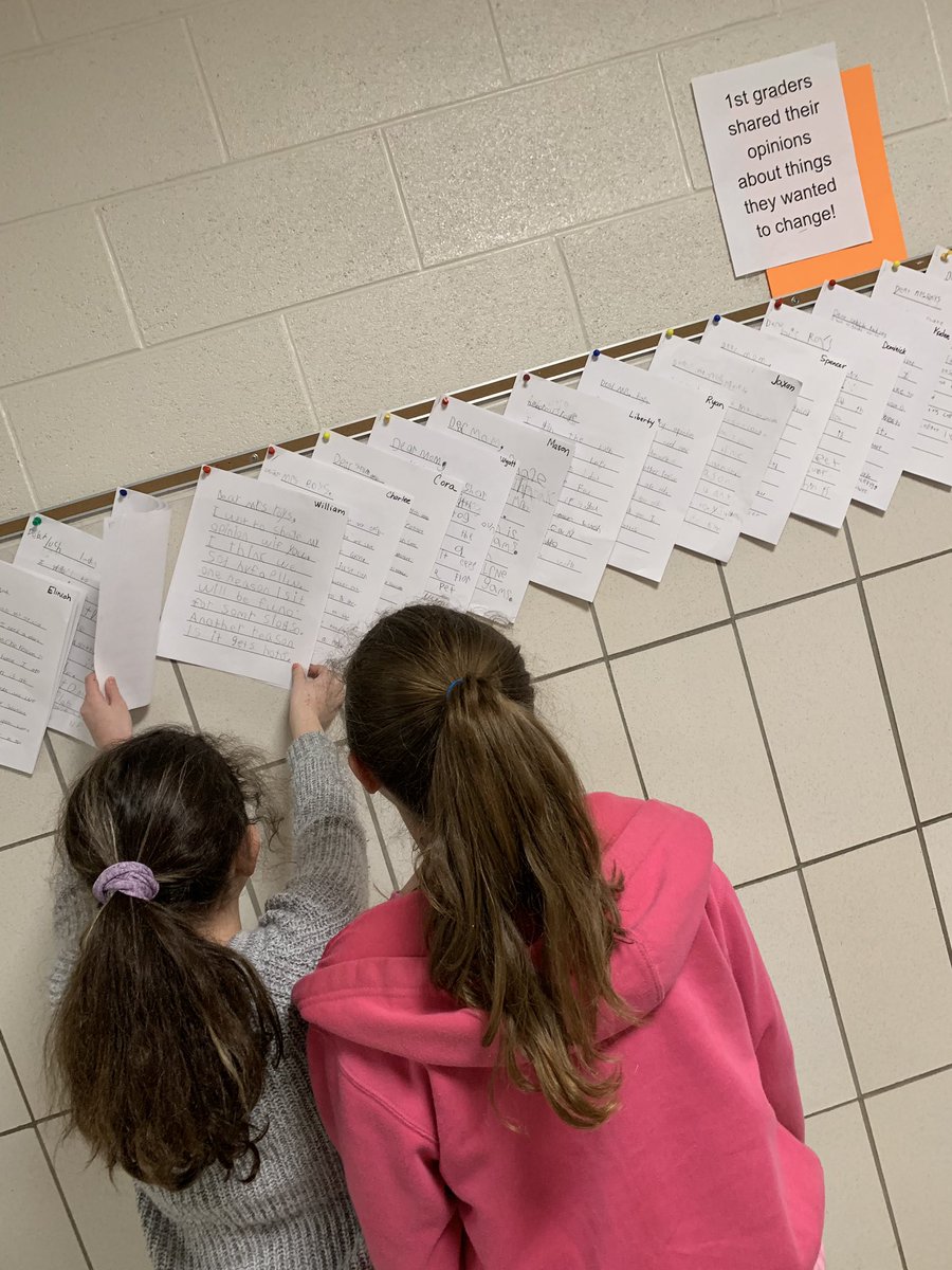 kristalwhite02's tweet photo. This is why student writing (and other work) should be displayed!!! I caught upper el students authentically reading 1st grade opinion letters that were hung in the hallway. #Essential1 #Essential6 #LiteracyRichBuilding #LCliteracy https://t.co/mualIu0zM3