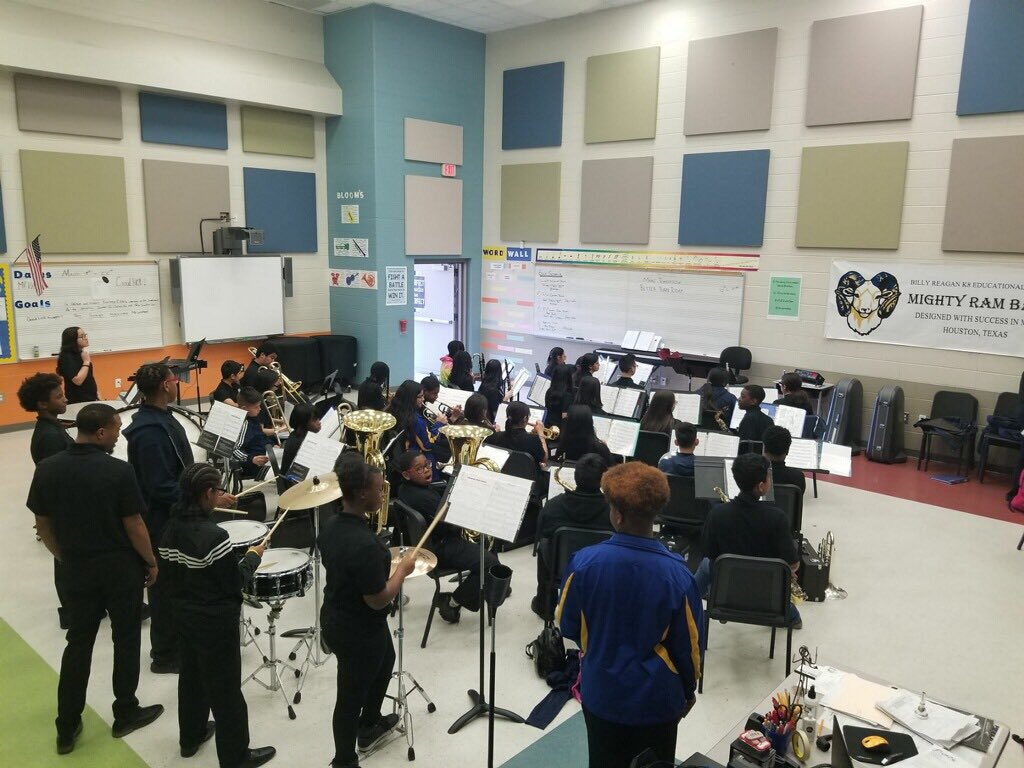 DrTabDavis's tweet photo. The Mighty Ram Band earned the 'Division II Excellent Rating' at the Texas Southern University Ocean of Soul Spring Band Festival yesterday &amp; ‘Superior’ 1st place rating at the HISD Concert Band Competition last Friday!  Great work!  Keep it up, Rams!! ⁦⁦@SouthArea_HISD⁩ https://t.co/tEyLnAzqgq