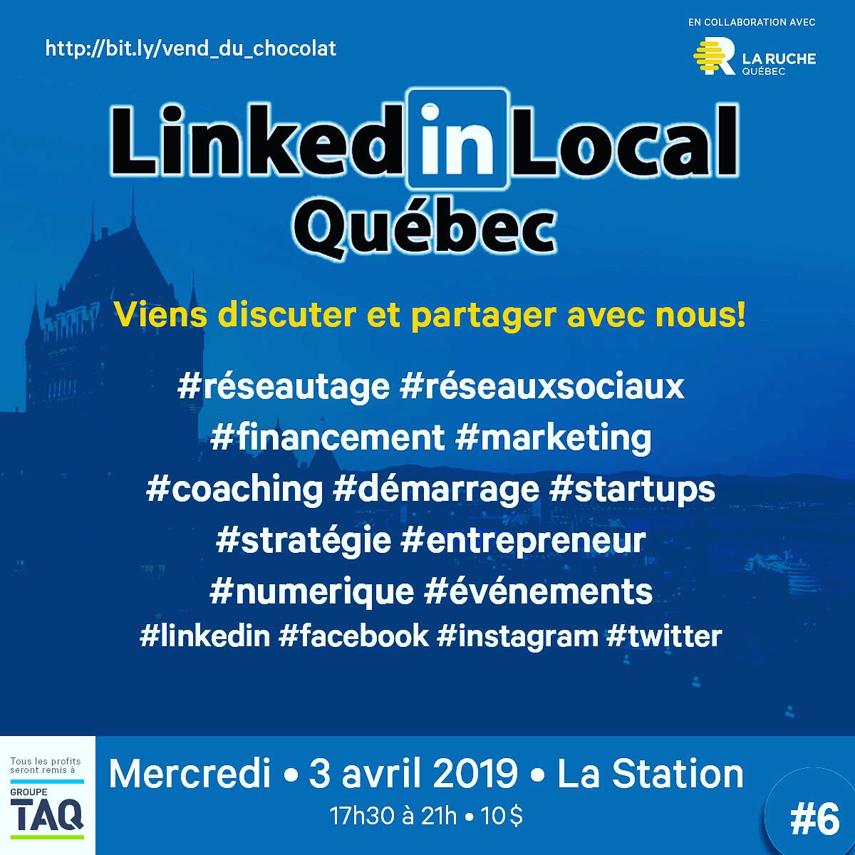 francoislatulip's tweet photo. Ce mercredi, vivez une soirée de réseautage différente! #chill #relax https://t.co/cvlwKFUDKs https://t.co/JRuRHQwl0f
