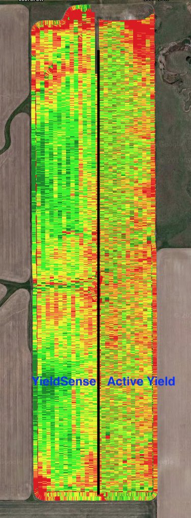travismesser81's tweet photo. Wow! Quite the dramatic difference in #YieldMap w/ @precisionplant #YieldSense vs latest @JohnDeere option in #canola . Usable vs Not. https://t.co/LOJNpjuSPU