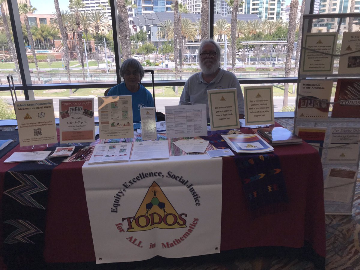SamuraiMath's tweet photo. Susie and Bob ready to share great things happening w TODOS: Mathematics for ALL at NCSM. #TODOSmaths https://t.co/jn6STS2Eq1