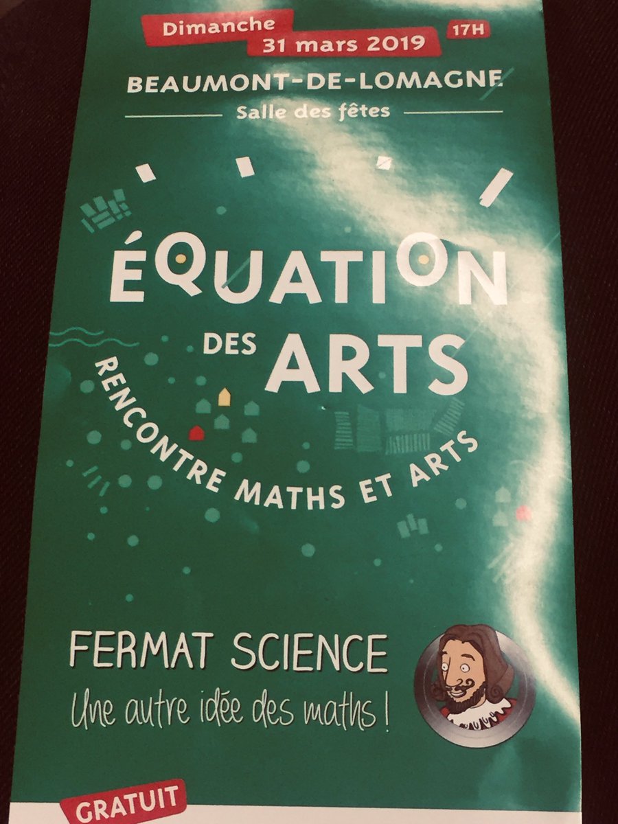 fermat_science's tweet photo. Suivez l’# #EquationDesArts pour découvrir la soirée #maths et #arts de @fermat_science avec les jeunes du territoire !
@tarnetgaronne82 
#cestmonpatrimoine Valoriser le patrimoine par des pratiques artistiques et scientifiques ! @bernstephane @franckriester https://t.co/NAMxCKm5IS