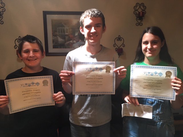 USCrystalComp's tweet photo. The O'Loughlin trio (Moore, OK) took home 3rd place Overall 9-12 in the #2018USCGC!!! Well done!!!!! @USCrystalComp @NSF @NSF_MPS @ACAxtal @WardsScience @VWR @KrackelerSci @bruker @ccdc_cambridge @UBChemistry @UCFChemistry @TAMUChemistry https://t.co/tzuyOm5g3E