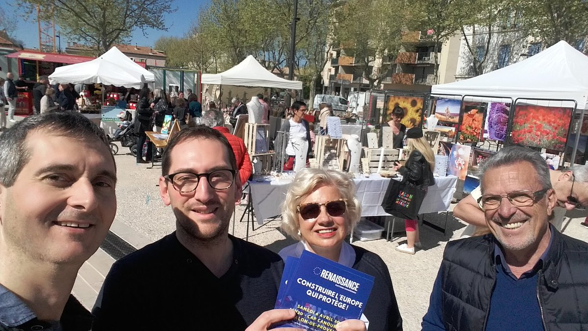 SalonEnMarche's tweet photo. Week-end de tractage des équipes #LaRem sur les marchés de #SalondeProvence et #pelissanne pour soutenir la liste @renaissance_ue !

#Renaissance #larepubliqueenmarche #LaREM13 #Europe #Européennes #européennes2019 https://t.co/CGUinBUoY5