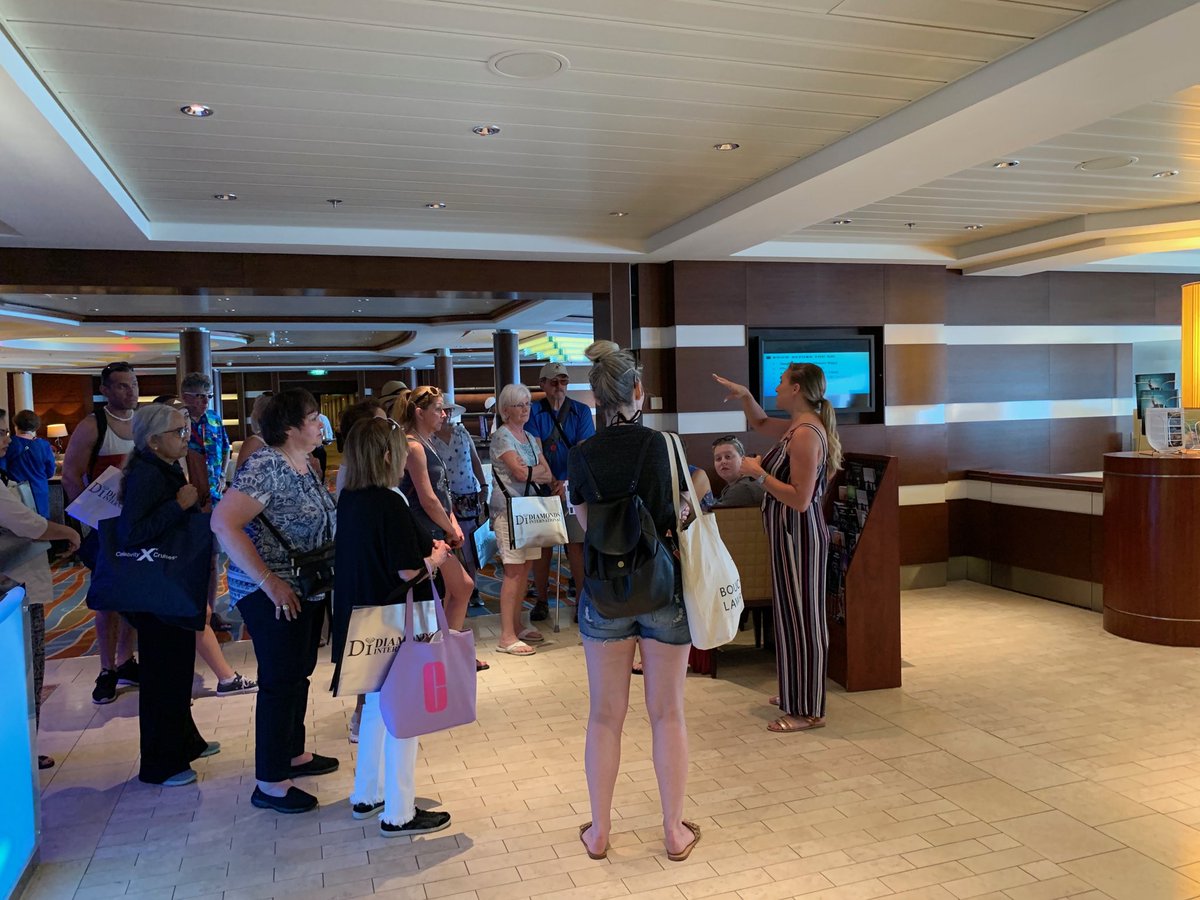 PortShopping's tweet photo. “Captivated audience.” 
Let’s get ready to shop!  #portshopping #rmp #cayman #BrandCayman #equinox #watches #Diamonds https://t.co/QvAHEZDTCh