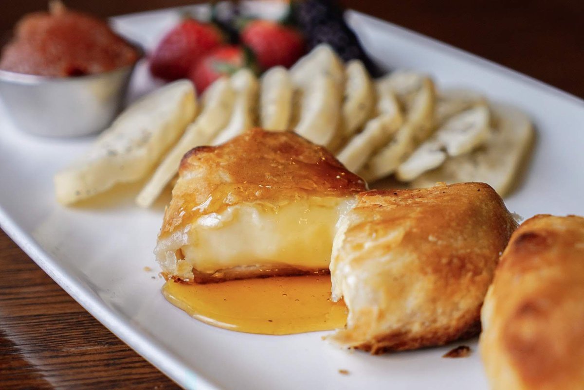 We brie-long together... don’t you think?? ❤️ 

Baked Brie- quince paste, local honey, seasonal berries