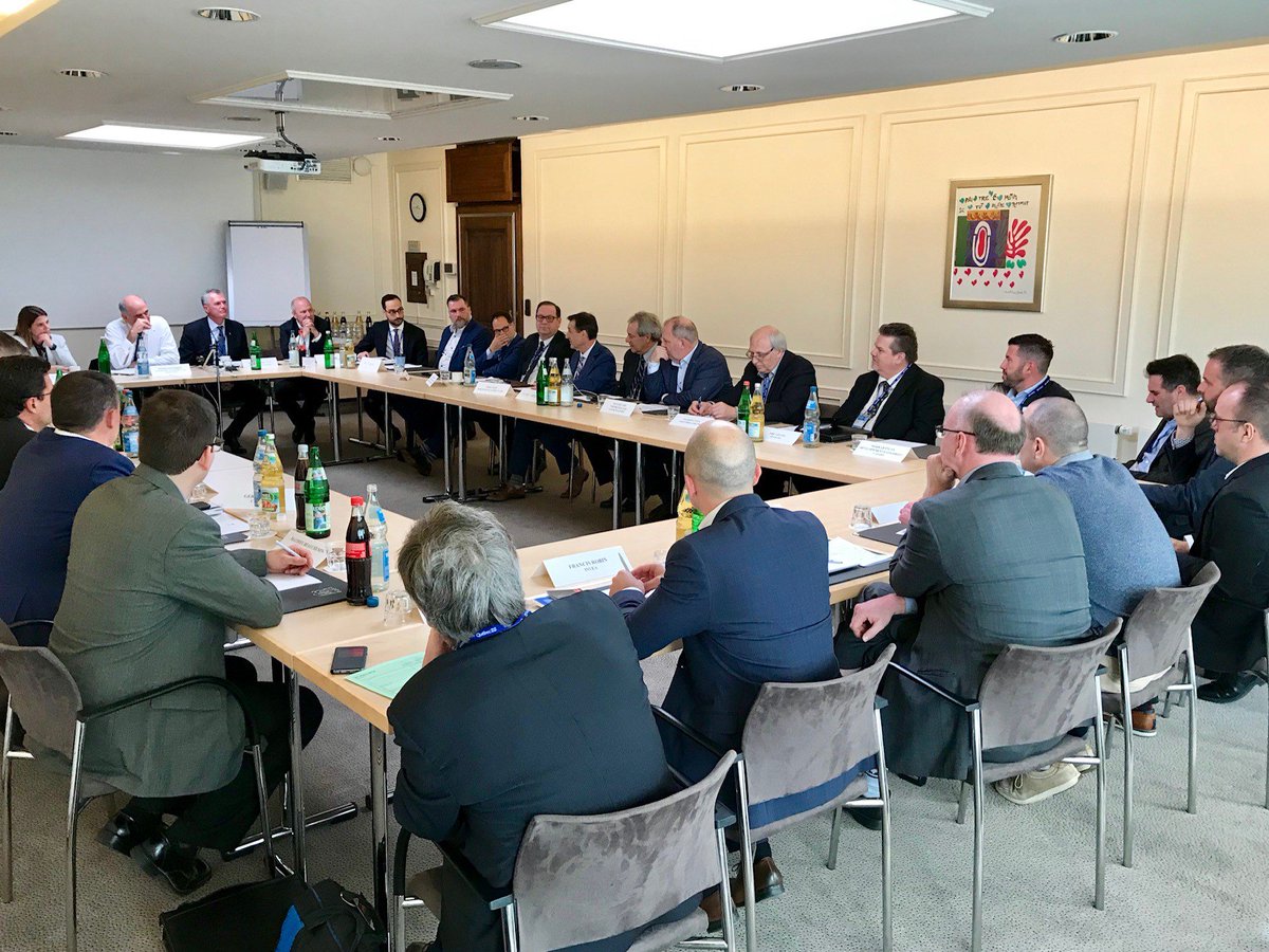 MichelLeblanc20's tweet photo. La #ccmm à #HM19 : coup d’envoi de la mission dirigée par @MinFitzgibbon avec @MEJean_DGQMu, Pierre Gabriel Côté d'@InvestQuebec et +160 participants. La plus grande foire du #manufacturierinnovant au monde permet de mieux comprendre comment améliorer notre compétitivité #HM19Qc https://t.co/90FTlnPwGf
