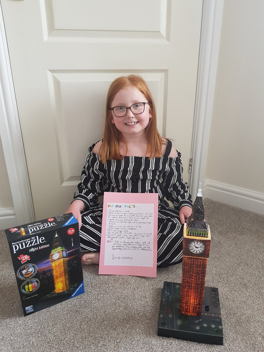 kelly_masterton's tweet photo. It's been a weekend of home learning @theellisY3 #bigben #interviewingskills #buildingcars https://t.co/s11wPYS7JG