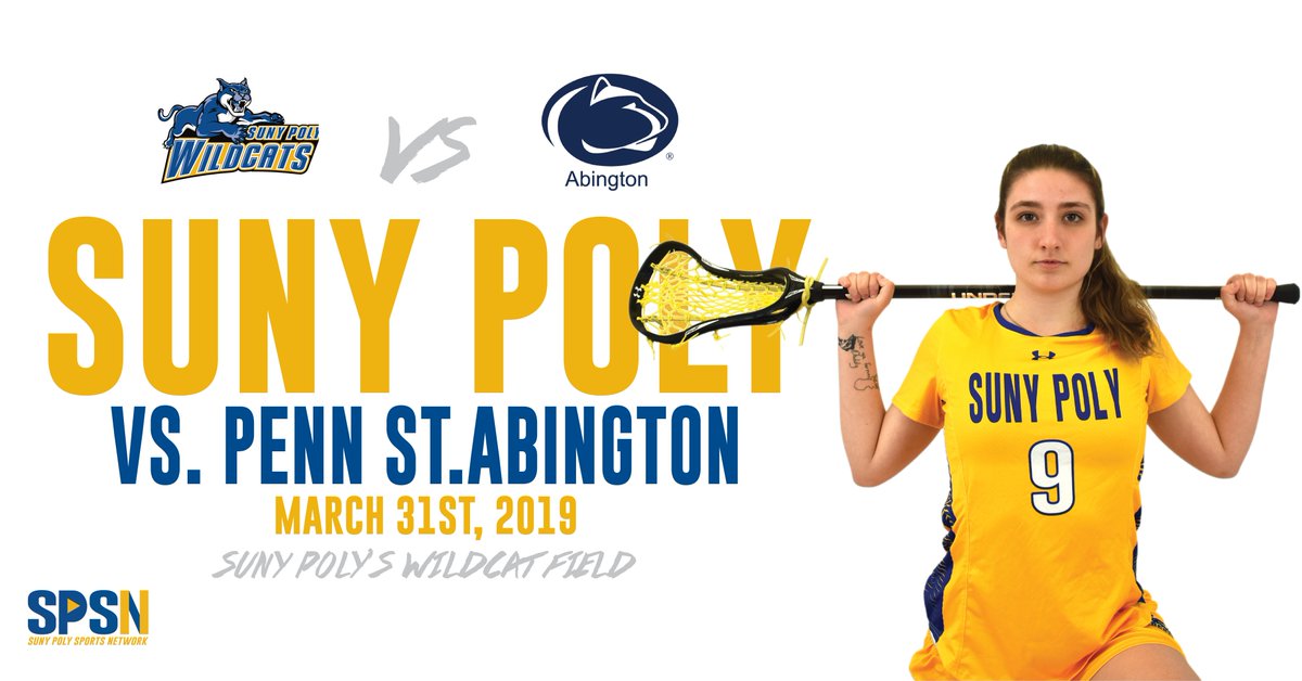 SPSN - SUNY Poly Sports Network (@thespsn) on Twitter photo Watch #PolyWLAX host <a href="/abingtonsports/">AbingtonSports</a> live on #SPSN at 1:00 PM
๐บ- portal.stretchinternet.com/polywildcats/
#d3lax #PSAvsSPI Watch #PolyWLAX host <a href="/abingtonsports/">AbingtonSports</a> live on #SPSN at 1:00 PM
๐บ- portal.stretchinternet.com/polywildcats/
#d3lax #PSAvsSPI