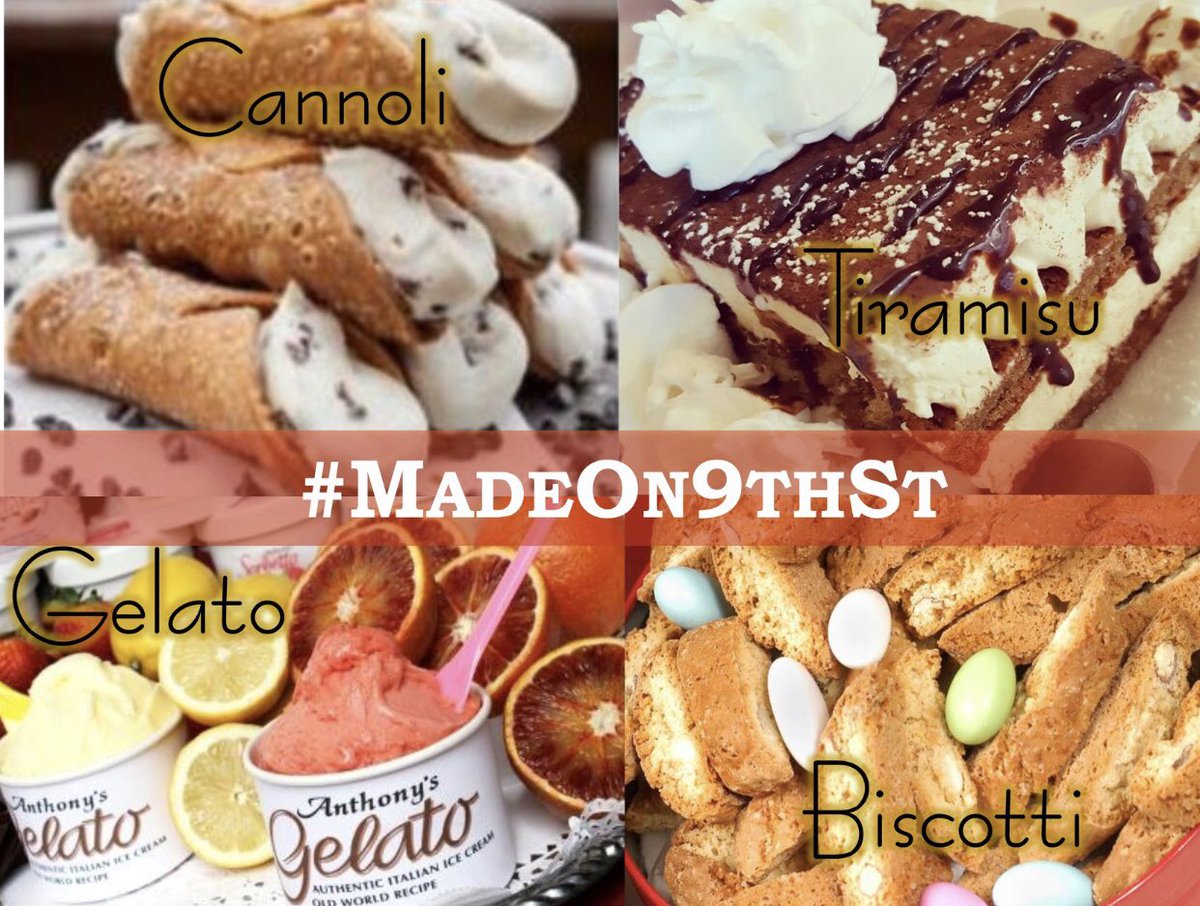 AnthonysICH's tweet photo. Sunday's are for Family, Fun &amp; Food....which means Desserts!   #sundayFunday Which is your Favorite? #Anthonyson9thSt #ItalianMarketPhilly #Madeon9thst https://t.co/G48n3MAZ1r