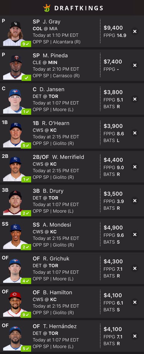 pb_dfs's tweet photo. Not sure what to play tonight?
Here’s what I’m playing🔥

Like &amp; retweet if your using. Shout us out if we win! Best of luck!

#draftkings #lineup #dkmlb #mlb #dk #dailyfantasy #fantasybaseball #dfs https://t.co/rm0lFHpzWH