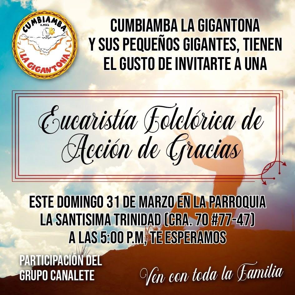 Carnaval_SA's tweet photo. Hoy la Cumbiamba @lagigantonabaq invita a los barranquilleros a la Eucaristía por el éxito del #Carnaval2019 🎉, y para dar gracias por su participación en la Fiesta más grande de Colombia. 🇨🇴 ¡Acompáñalos y participa, una plan para toda la familia! https://t.co/i7ZzsQ4OSn