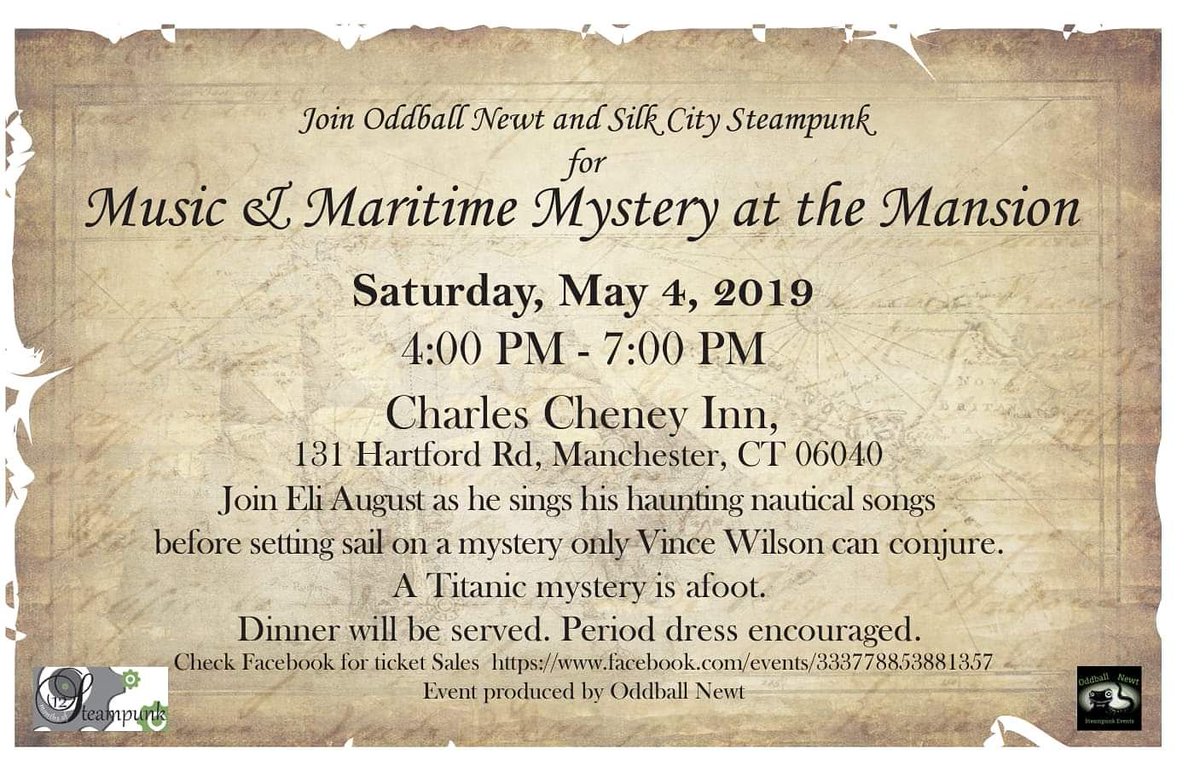 OddballNewt's tweet photo. Tickets are live: Learn about the mysterious deaths of the Titanic survivors as told by Vince Wilson of Magic and Murder Mystery Co.
https://t.co/U1f5oRDWqj https://t.co/0xceaURJP3