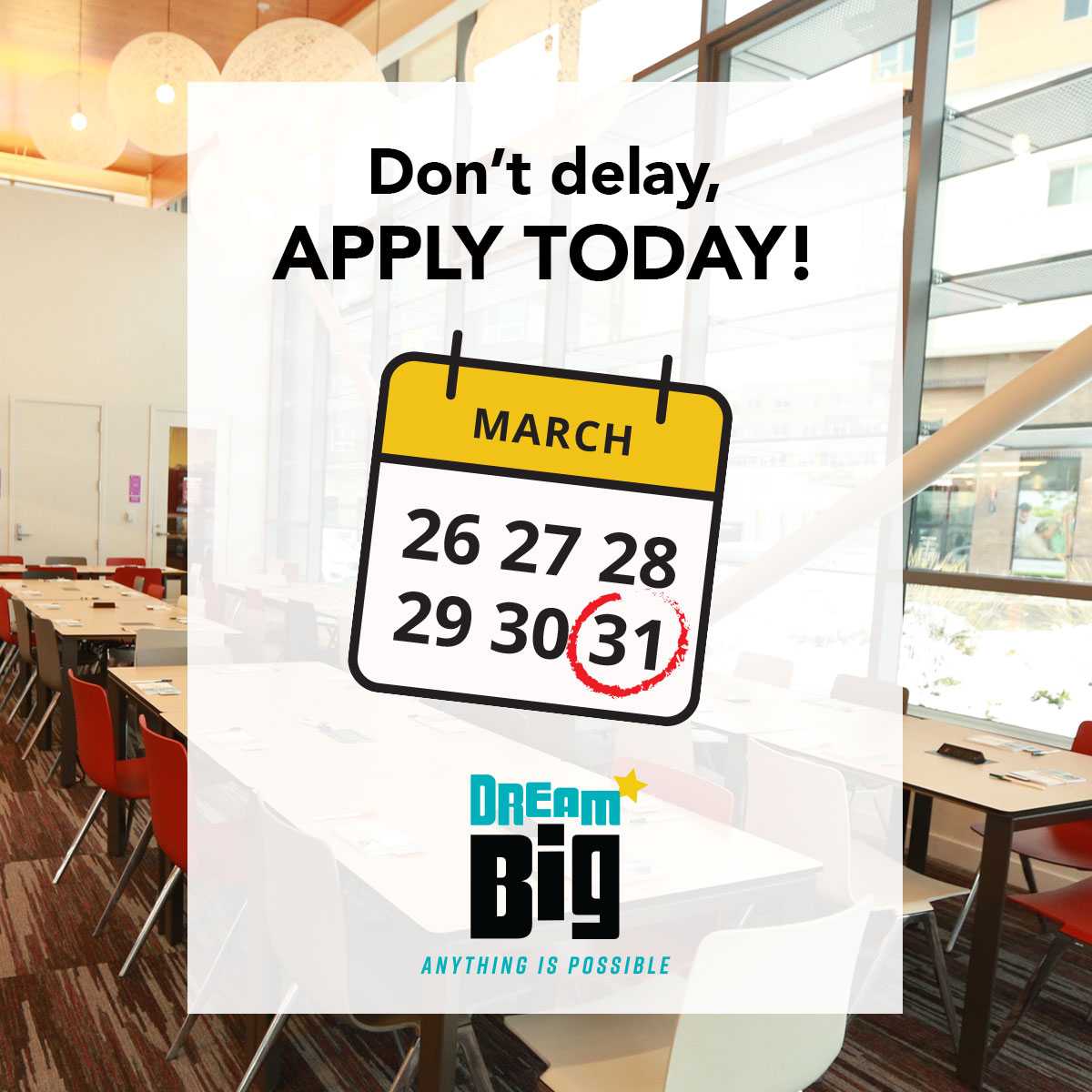 KCLS's tweet photo. Today is the Day! Submit your Why Not You Scholarship applications by midnight tonight at https://t.co/l7zq3110kK @WhyNotYouFdn, @KCLS, @College_Success, @JPMorgan @Chase https://t.co/3oDr2s7xgV