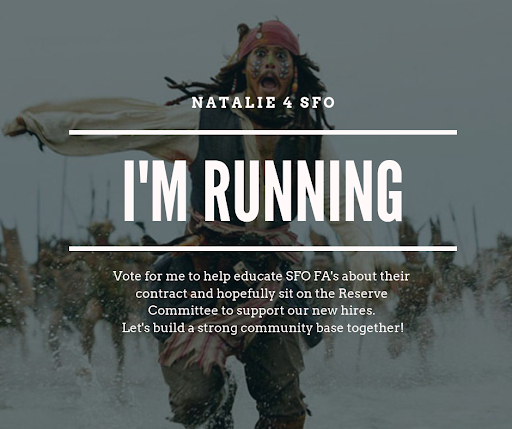 Natalie4SFO's tweet photo. I'm running as a Council Rep for SFO - Help me support you by voting for me! https://t.co/Kgr92BQ5fW