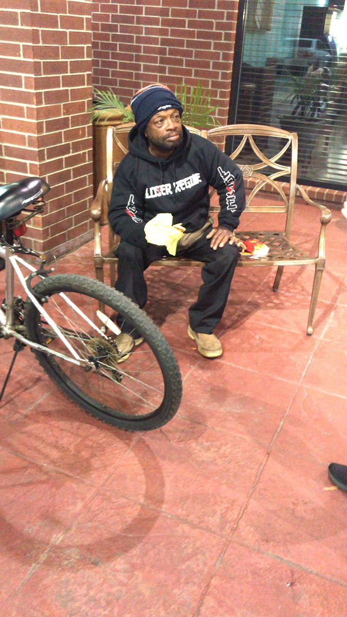Loserregime's tweet photo. Darrell’s story touched us so much we had to get him a room for a night the night, some food, the whole LR collection and Unreleased LR backpack! https://t.co/vH6QIKwwEQ
