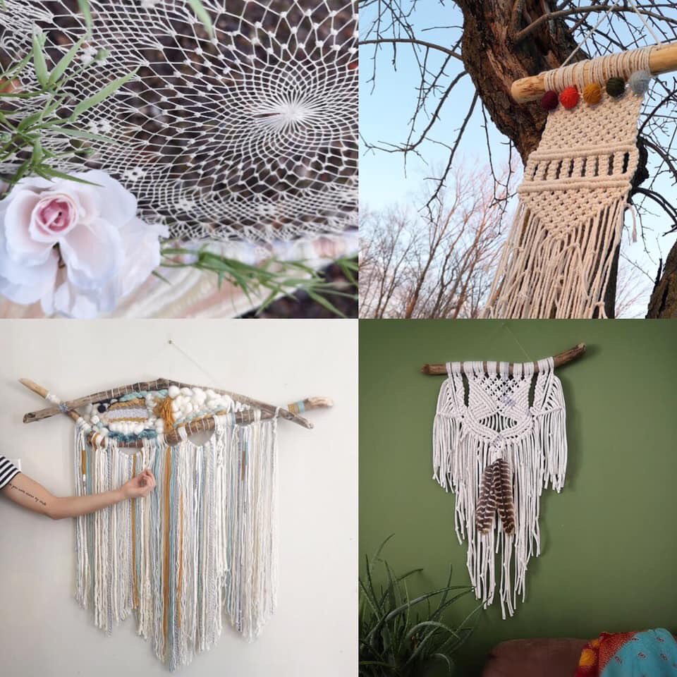 PerthPopUpEvent's tweet image. Flocks &amp;amp; Herds creates dreamy wall hangings, wood lamps &amp;amp; essential oil holders &amp;amp; she sources almost entirely repurposed and sustainable materials like deadfall wood 🌲, recycled jewellery, second-hand fibres and sustainably sourced feathers &amp;amp; healing stones. Find them April 17!