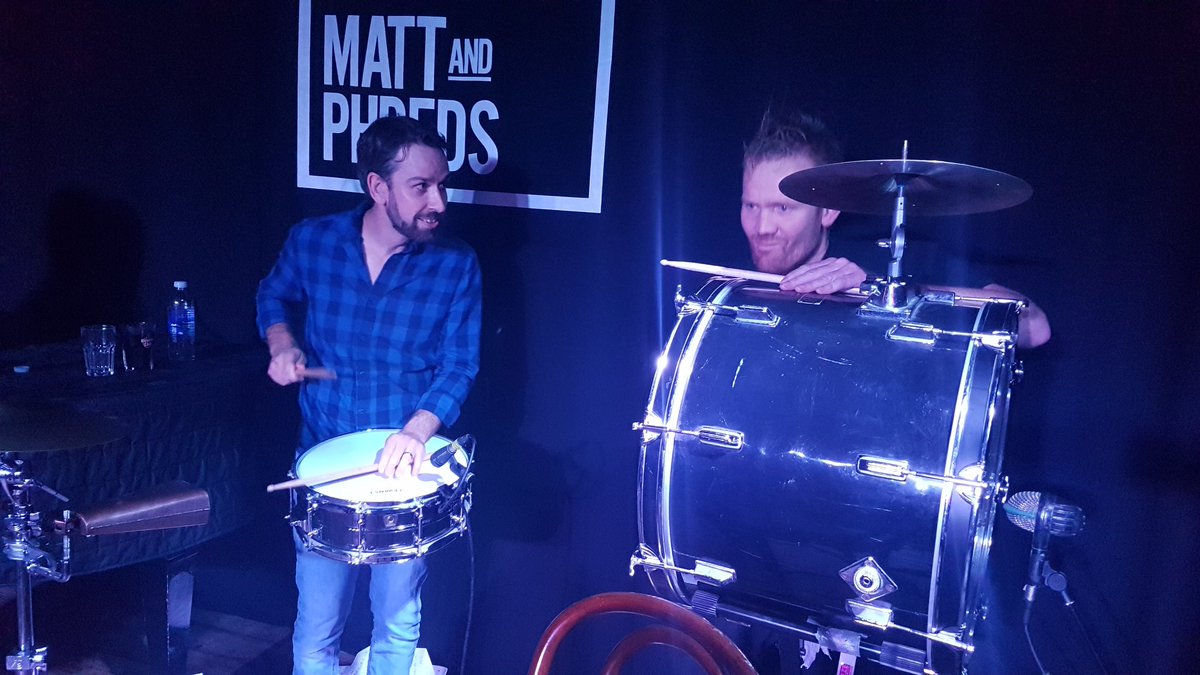 NMBrassBand's tweet photo. Adam and Brendan, NMBB's engine room, are excited about the new album, with good reason. It sounds pretty, pretty good. We will be letting you know where and when it will be released very soon. Watch this space.... https://t.co/MWr40d0IG3