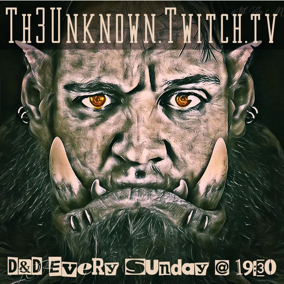 Th3Unknown's tweet photo. Streaming Dungeons & Dragons every Sunday @ 19:30 GMT
#dnd #dungeonsanddragons #Roll20 #pathfinder #nat20 #nat1 #rollperception #rollinitiative #thedicedecideourfate #twitch #twitchaffiliate #beeroclock https://t.co/pK2u3GuhN8