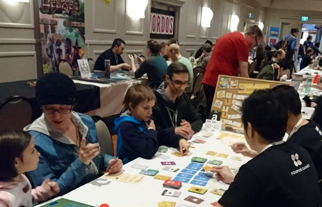FourtatoGames's tweet photo. Day 2 playing #chickenheist at #terminalcity! Let the games begin!
@terminalcitycon
#convention #boardgames #tabletop #tabletopgames #tctc2019 #tctc https://t.co/NjukS3JpPb