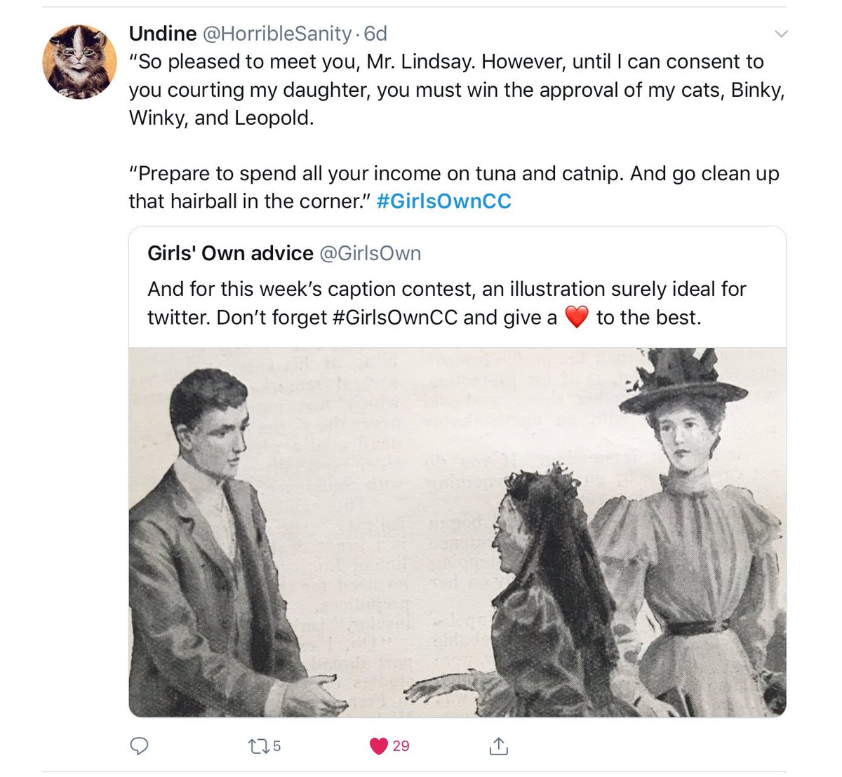 Girls' Own advice tweet media