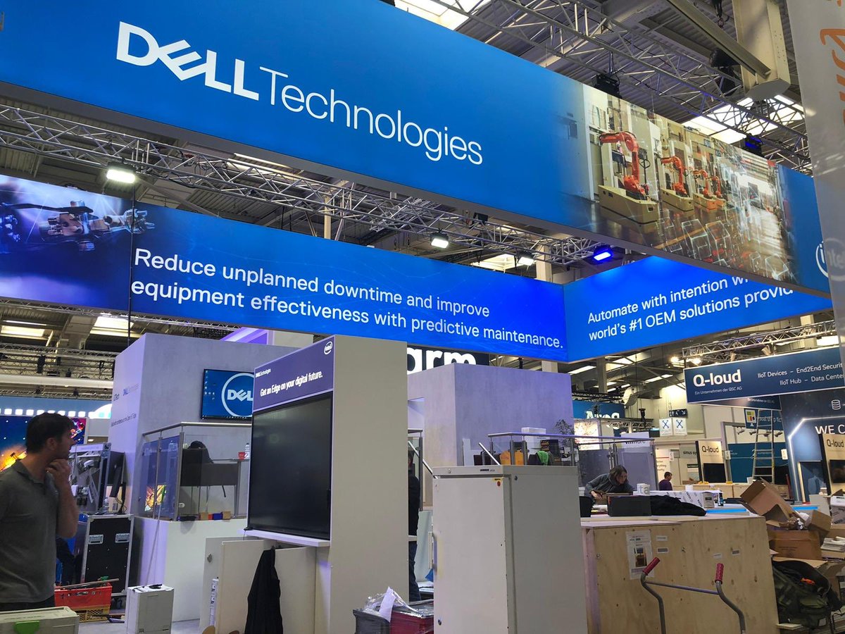DinkoEror's tweet photo. Dr. Angela Merkel, German Chancellor, opening @hannover_messe, the world’s leading industrial show, must for decision-makers. Industrial Intelligence, digital networking between humans &amp; machines in the age of AI. Who is who of German industry here! Proud to present @DellTech 👍 https://t.co/u2837QoI2e