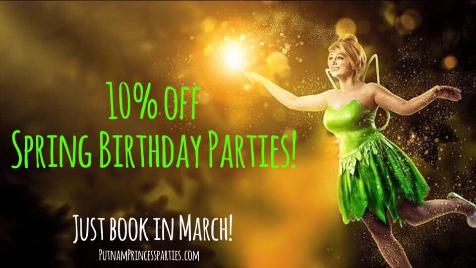 Putnam_Parties's tweet photo. Today is the last day to take advantage of our spring party discount! Book today to save on your child’s April or May birthday party! 🌸💚 https://t.co/BCPQPymquL