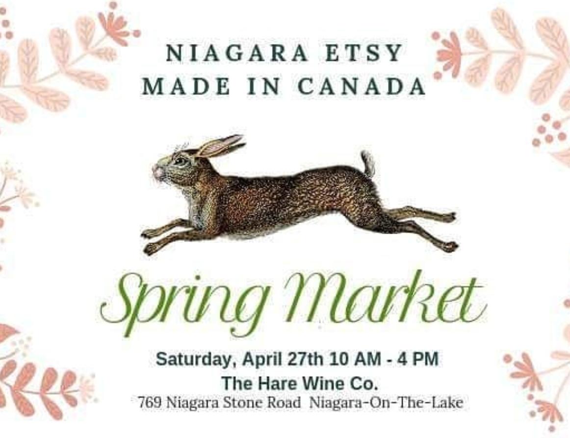 April 27 - <a href="/niagaraetsy/">Niagara Etsy</a> : Made in Canada Spring Market <a href="/TheHareWineCo/">The Hare Wine Co.</a> #NOTL #Niagaraonthelake stcatharinesstreet.com/2019/02/03/wha… #whatsonniagara #markets #niagara