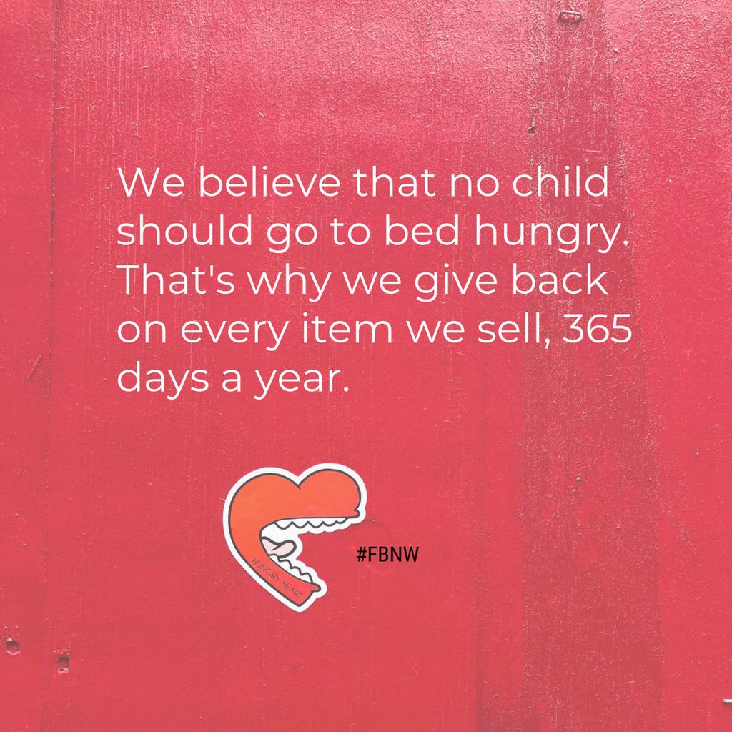 Because help is needed year round, not just during awareness campaigns! For each item sold, FBNW gives a bag of groceries to a child in need in the U.S. So buy a shirt - feed a child - do something great today! #liveforbetter #FBNW