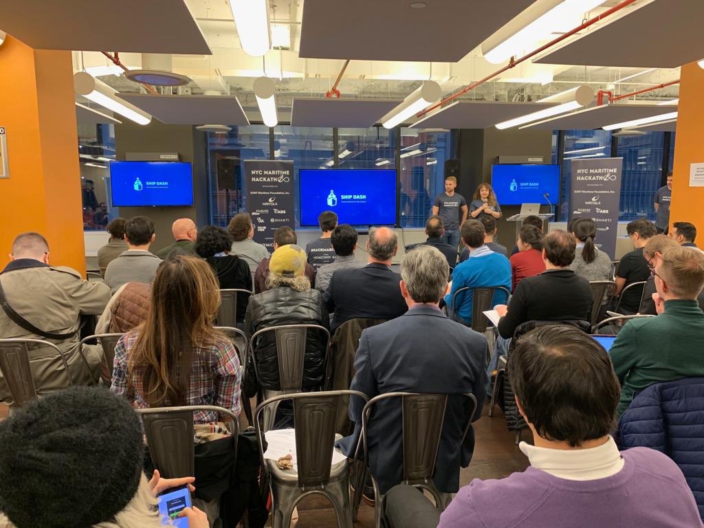 GHatz21's tweet photo. Members of the @MarineTraffic team at the #NYC Maritime Hackathon today

#HackMaritime @R1Labs @NYCMaritimeHack https://t.co/MWYknJEvwI