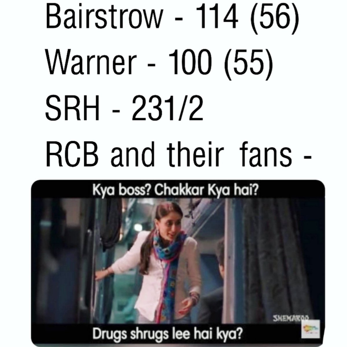 logkarenge's tweet photo. Srh😍😍😍😍
Tag a RCB fan😂👇

Follow for more exciting memes and funny videos - @logkarenge

#SRHvRCB #OrangeArmy #RCB #SRH #DavidWarner #JonnyBairstow #RoyalChallengersBangalore #SunrisersHyderabad #IPL2019 #IPL #IPLT20 #VIVOIPL #VIVOIPL2019 #Memes #memesdaily #Twitter #FolloMe https://t.co/jBAnR4YMJq