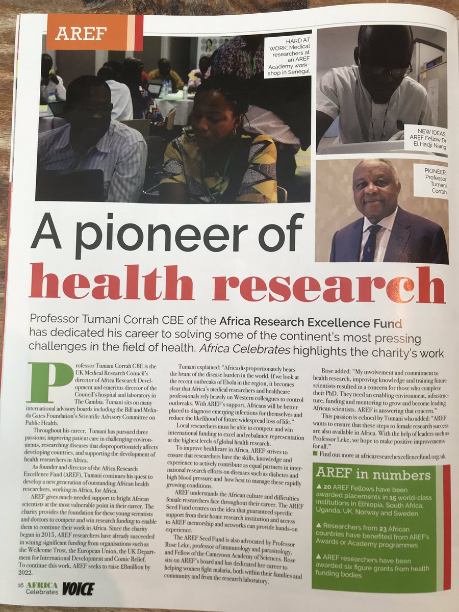JeremyFarrar's tweet photo. Join @MedResFdn @The_MRC @VitolFoundation @BoschStiftung FFoundation in supporting @AfrResExFund and the remarkable Prof Tumani Corrah &amp; nurture early career health researchers across #Africa https://t.co/0tlNY9Plm0