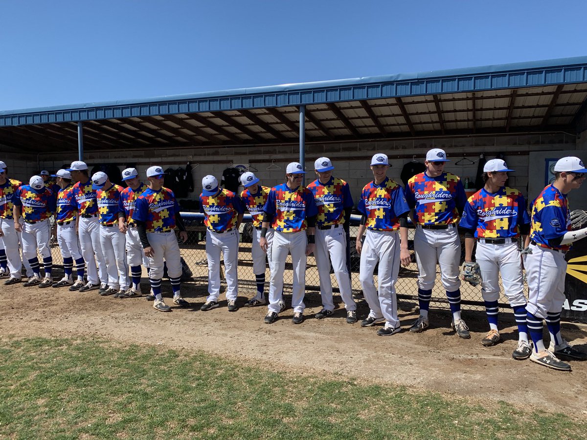 andiSIOTECO's tweet photo. .@CrowderBasebal1 wearing these slick uniforms for their Autism Awareness game vs. Three Rivers. https://t.co/VhqJu8TXOV