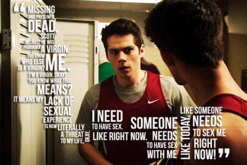 #New Stiles Stilinski, spark extraordinaire   

Not new to character   

Best bros with <a href="/ardenttorbs/">Zaddy Scott (parody.)</a> 

Ships with chem  

Gay  

Alter of #Scream   

RT?
