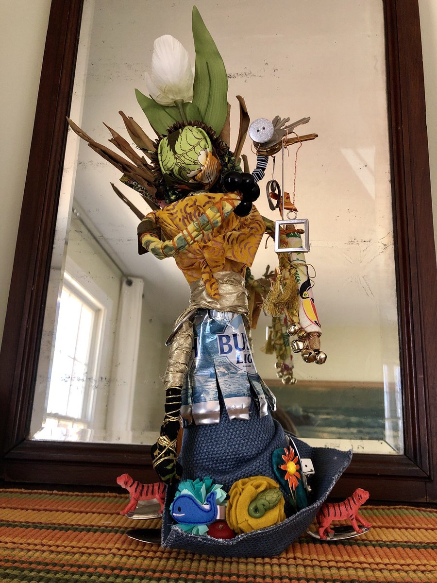 mizzdubs's tweet photo. #VanessaGerman's #PowerFigure workshop, a perfect #SelfLove activity. Followed our hands/hearts in making but intentionally considered the ingredients: love, joy, courage, rage, triumph, power, ancestry. VISIT @FralinMuseumUVA ASAP. @ACPSFineArts #ArtIsPower #SpringBreak https://t.co/DratEta1Td