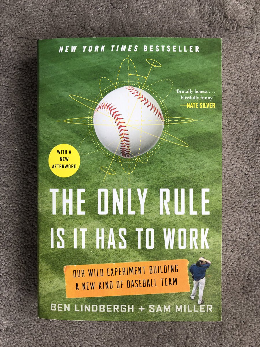 MLBBookClub's tweet image. Our APRIL 2019 #MLBBC BOOK OF THE MONTH IS... “The Only Rule Is It Has To Work” by @BenLindbergh and @SamMillerBB!