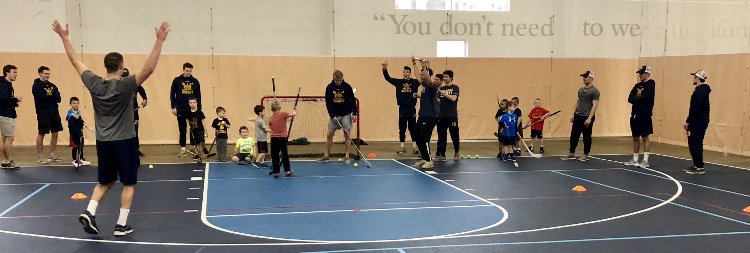 WilkesMHockey's tweet photo. Great time this morning at the @WilkesColonels clinic for K-6th graders. Lots of goals, celebrations, and FUN had by all!!
@WilkesSAAC 
@WilkesU https://t.co/9WN55geUR1