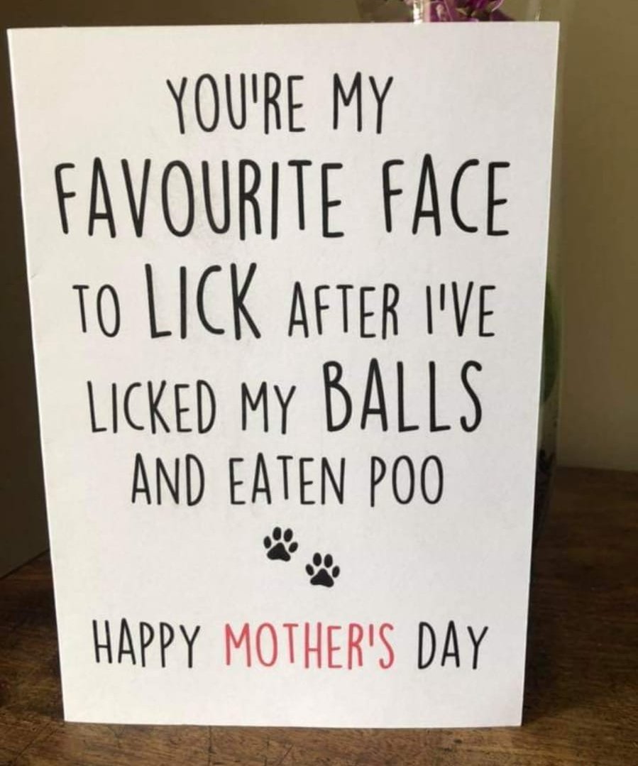 Appropriate card in this household! 😂 #HappyMothersDay #FromTheDog