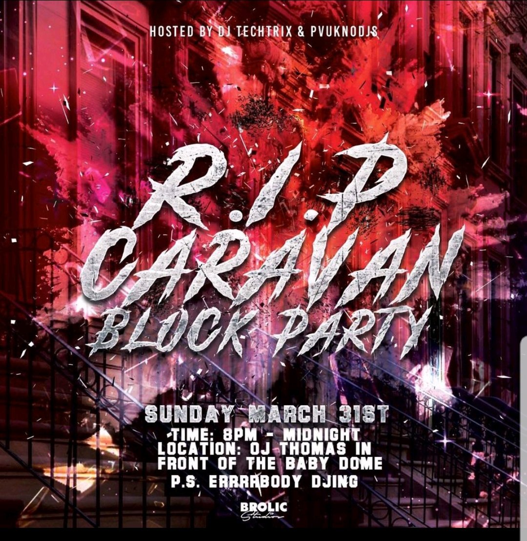 Call_Me_Cash's tweet photo. Multiple DJS, on a trailer🚚, moving around campus!? With food and giveway stations at different buildings along the way? You ain't seen nothing like this on the Hill!🤯🔥 Meet us in front of the Baby Dome at 8 pm sharp, or you may get left there. 🤷🏾‍♂️ # #pvuknodjs #RIPCaravan https://t.co/3NqxCEyQrg