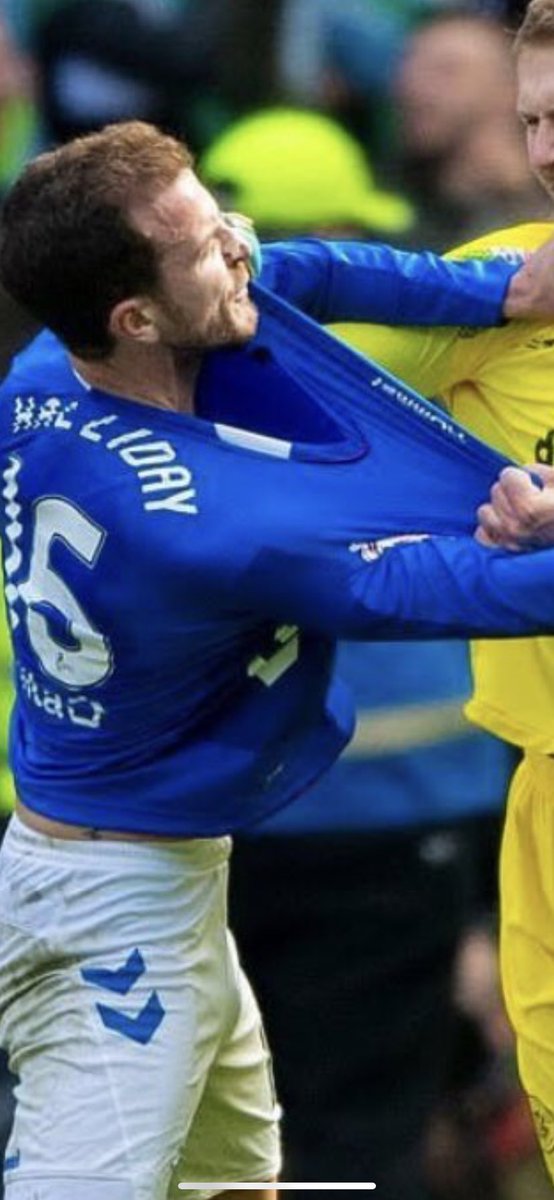 Rangers_Spares_'s tweet photo. I’m guessing seen as Halliday was have a second yellow card for his part in this, then Scott Bain will get the red he deserves for a fist into the face of Halliday @BBCSportScot @ScottishFA ??? https://t.co/XVQH036RIm