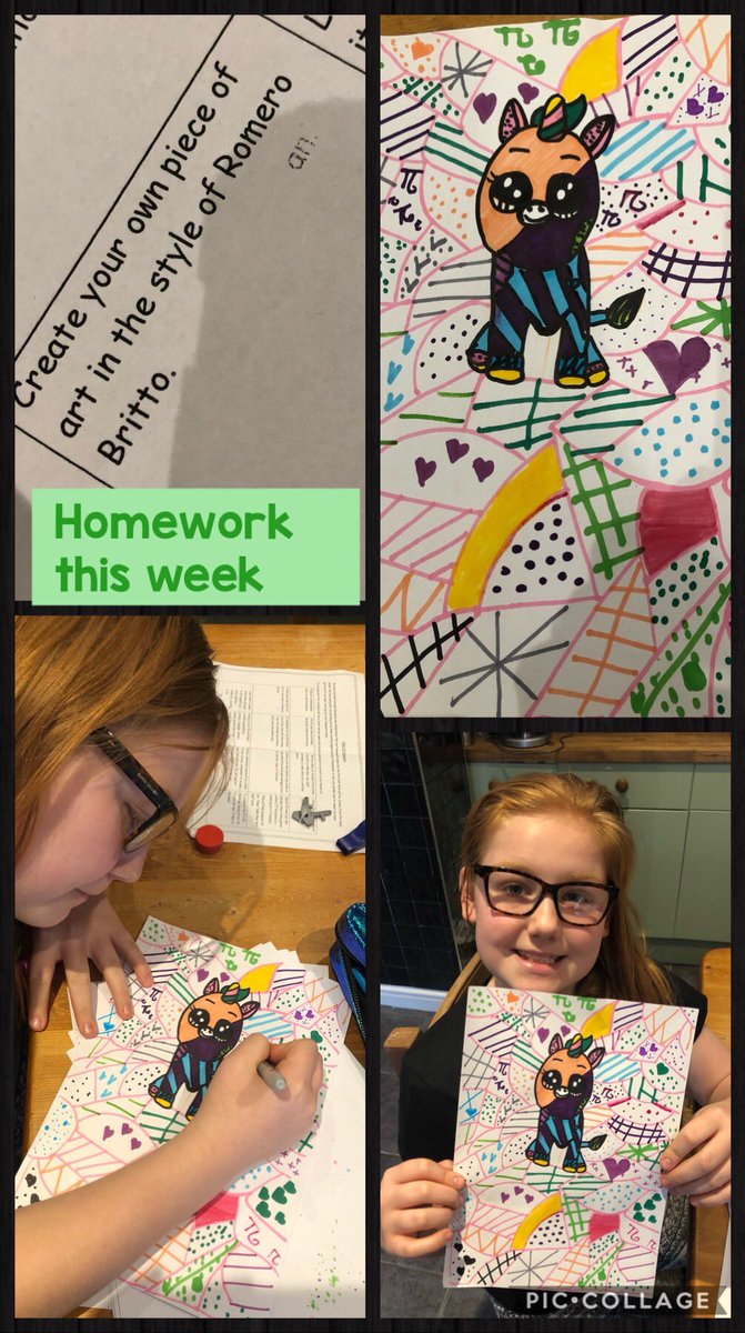 KellyRossi's tweet photo. Homework completed for another week, this one just loves art #class10 #pupilvoice #homeworkcomplete @stmarysprimary1 https://t.co/wfjNYrK4nI