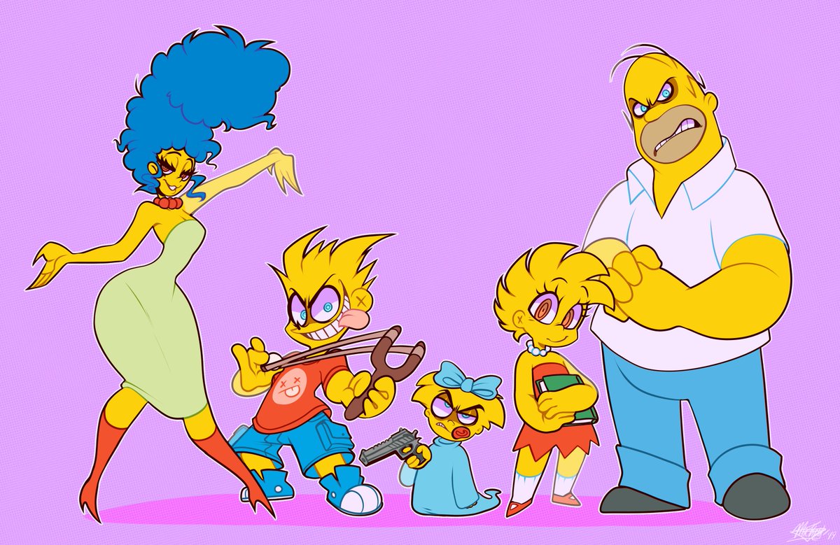 I had to redesign the simpsons for an assignment. 👌