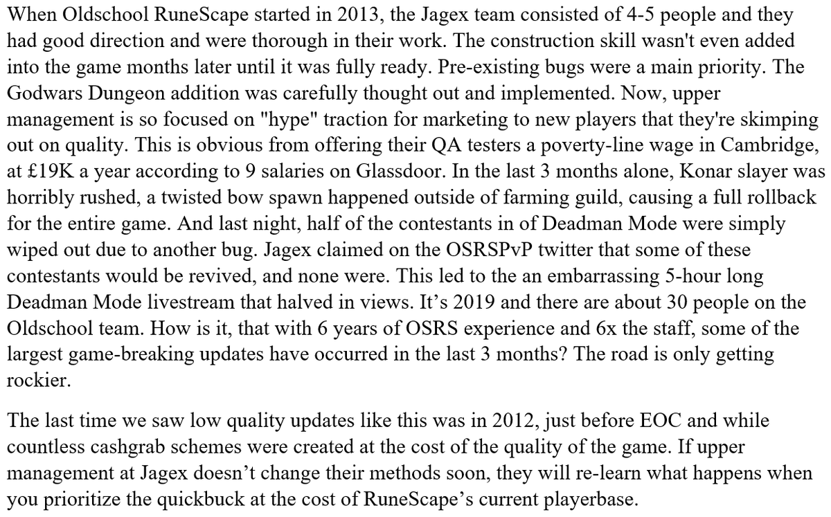 KempQRS's tweet image. I believe most of the JMods aren't at fault for last night's disaster. The people delegating £100Ks on marketing to promote an embarrassing product are at fault. Allocate more time and resources towards quality and the current game, and the product will speak for itself.