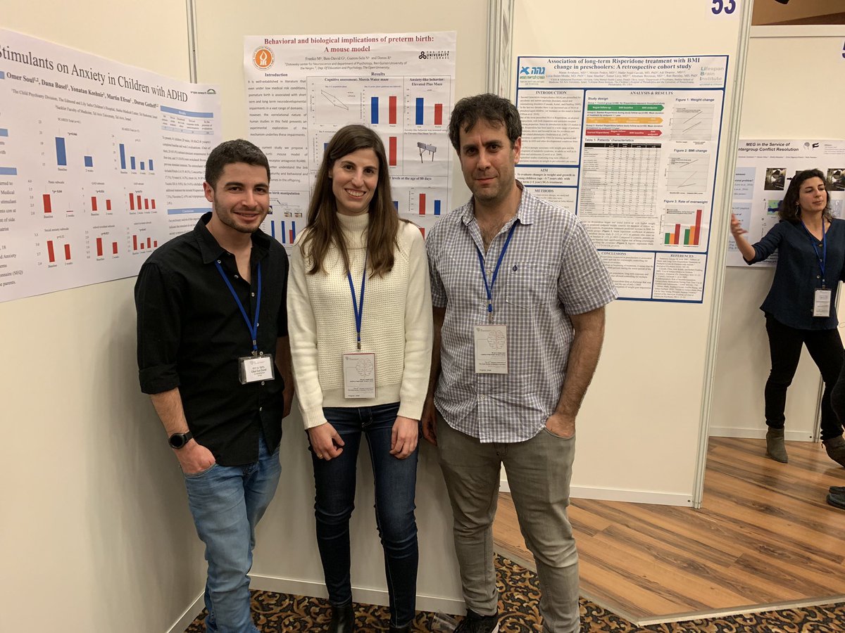 GueronNoa's tweet photo. What a busy and productive month in our lab: Moty and Gilad presented our preterm birth mouse model at the ISBP2019 and won 3rd place! Alisa @AlisaEgo and Avigail did a great job presenting their posters at #SRCD2019. So fortunate to have this amazing group of students in my lab https://t.co/KSbAzauZ9t